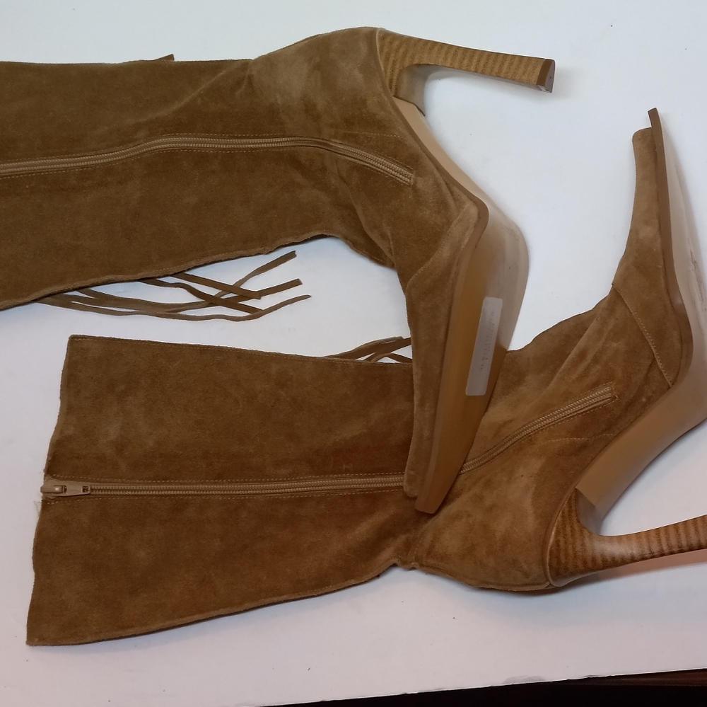 Rebels Brown Suede Heeled Boot size 10 Italy.